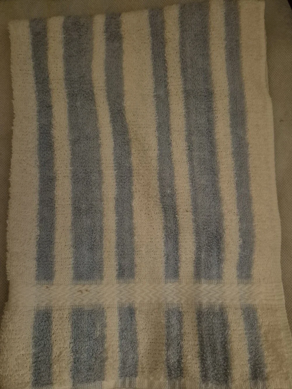 Set of Towels Blue and White Striped hand towel and face towel extra large New